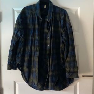FREE PEOPLE FLANNEL BUTTON UP